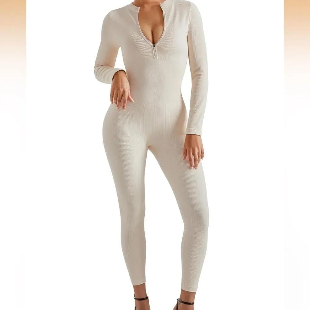 Cream onsie jumpsuit